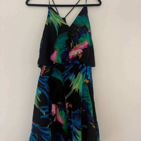 Paradise Print Tank Dress from Milly Size 0 100% Silk - Picture 2 of 5